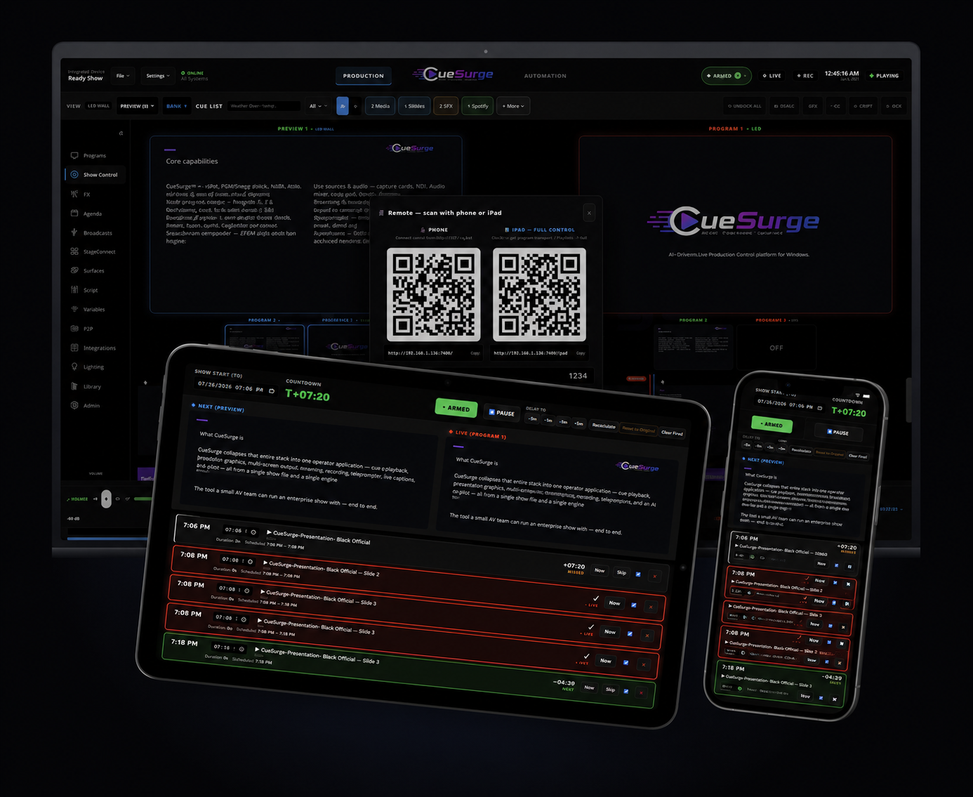 QR Remote — instant hand-off