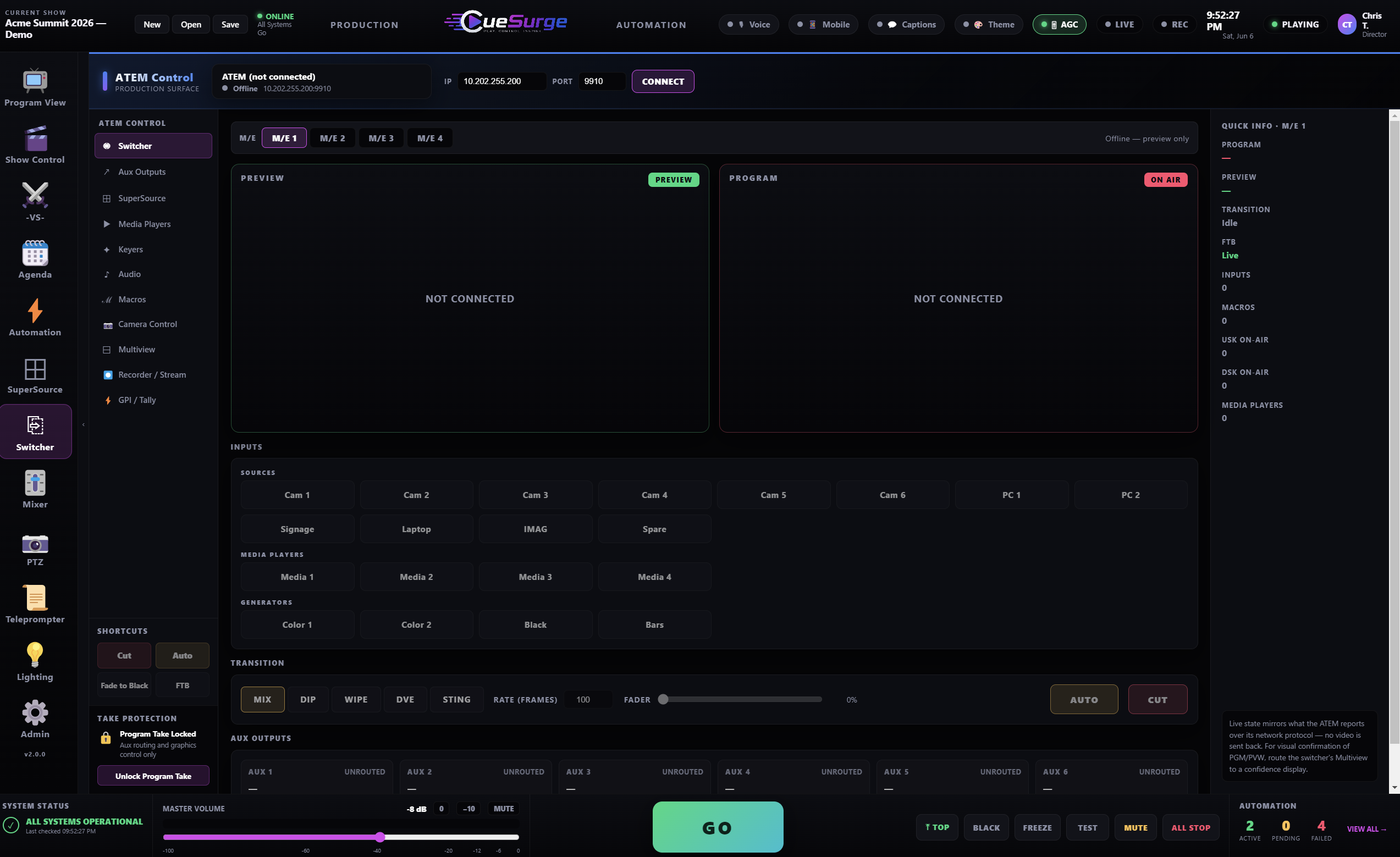 Switcher Control